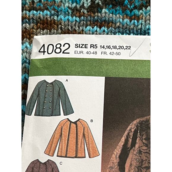 Simplicity Sewing pattern 4082 jacket blazer Size 14 16 18 20 22 - Picture 2 of 5